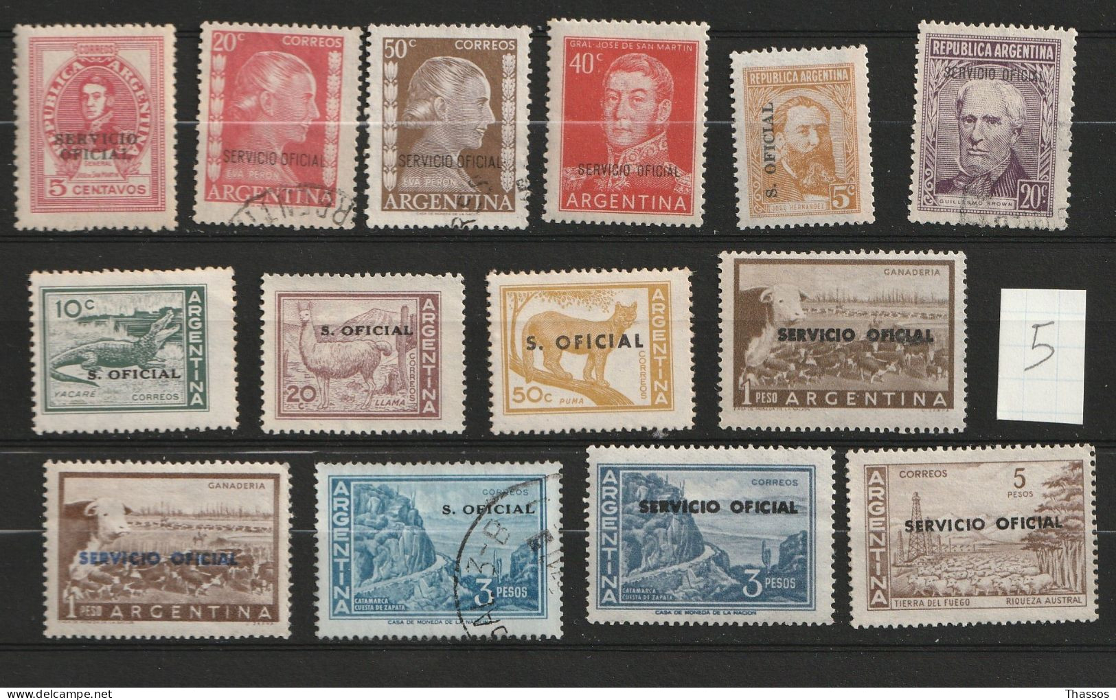 Argentine - Mix - 300 timbres - Oblitérés - Qualités diverses.