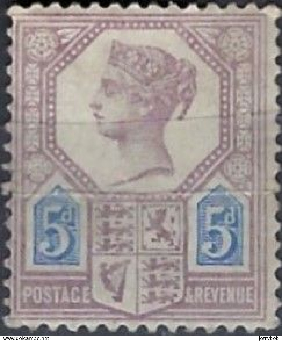 GB QV 1888  Jubilee Issue 5d Die II MM - Unused Stamps