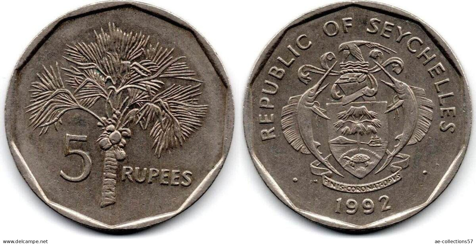 MA 31350 / Seychelles 5 Rupees 1992 SUP - Seychellen