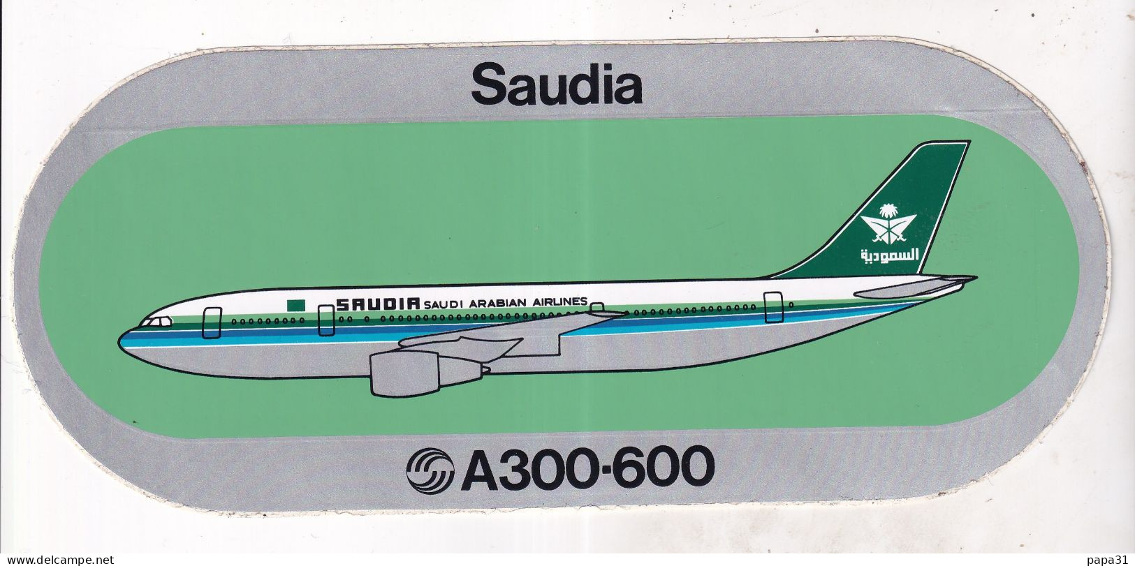 Autocollant Avion -  Sudia  A300-600 - Aufkleber