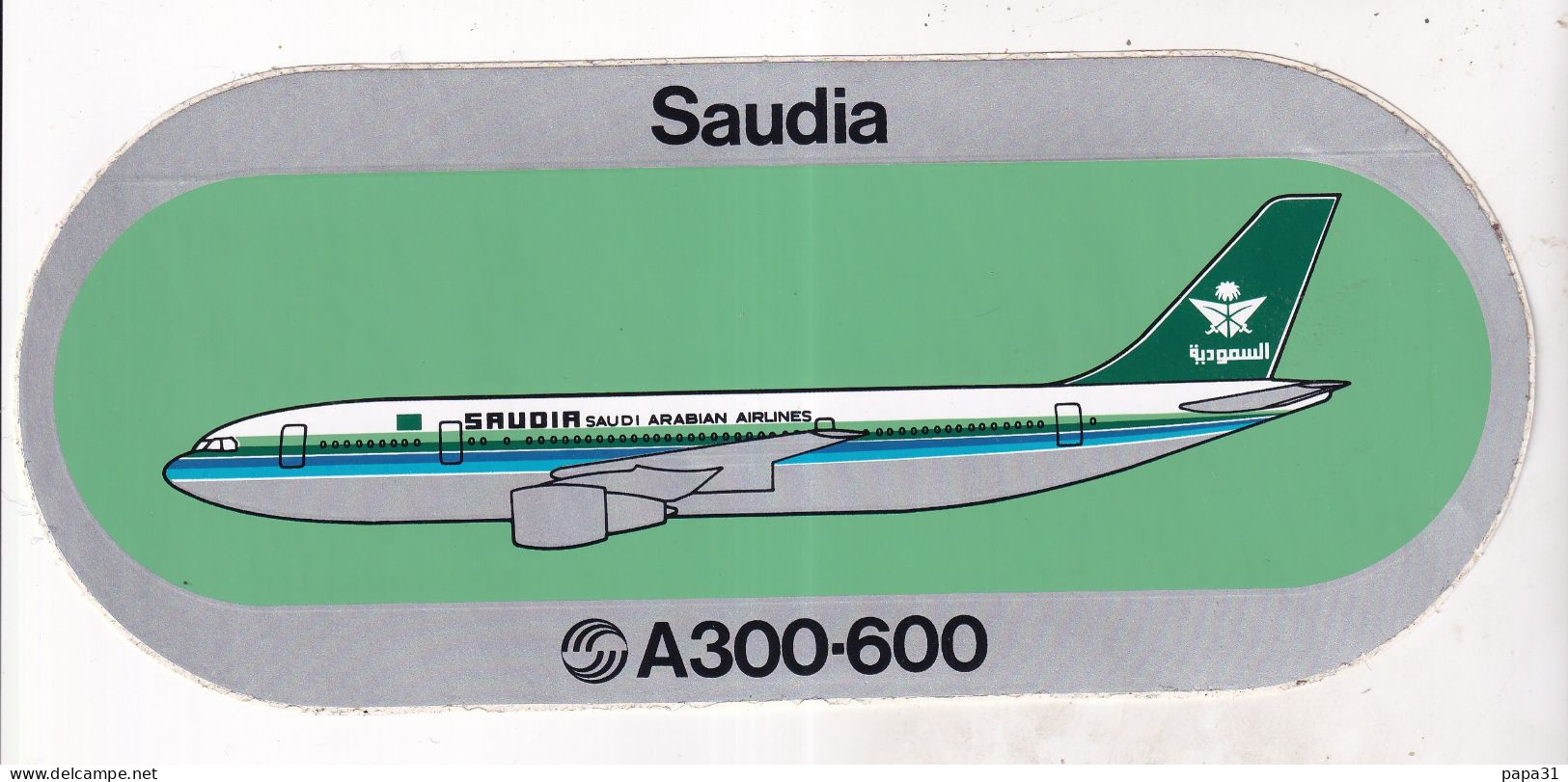 Autocollant Avion -  Sudia  A300-600 - Adesivi