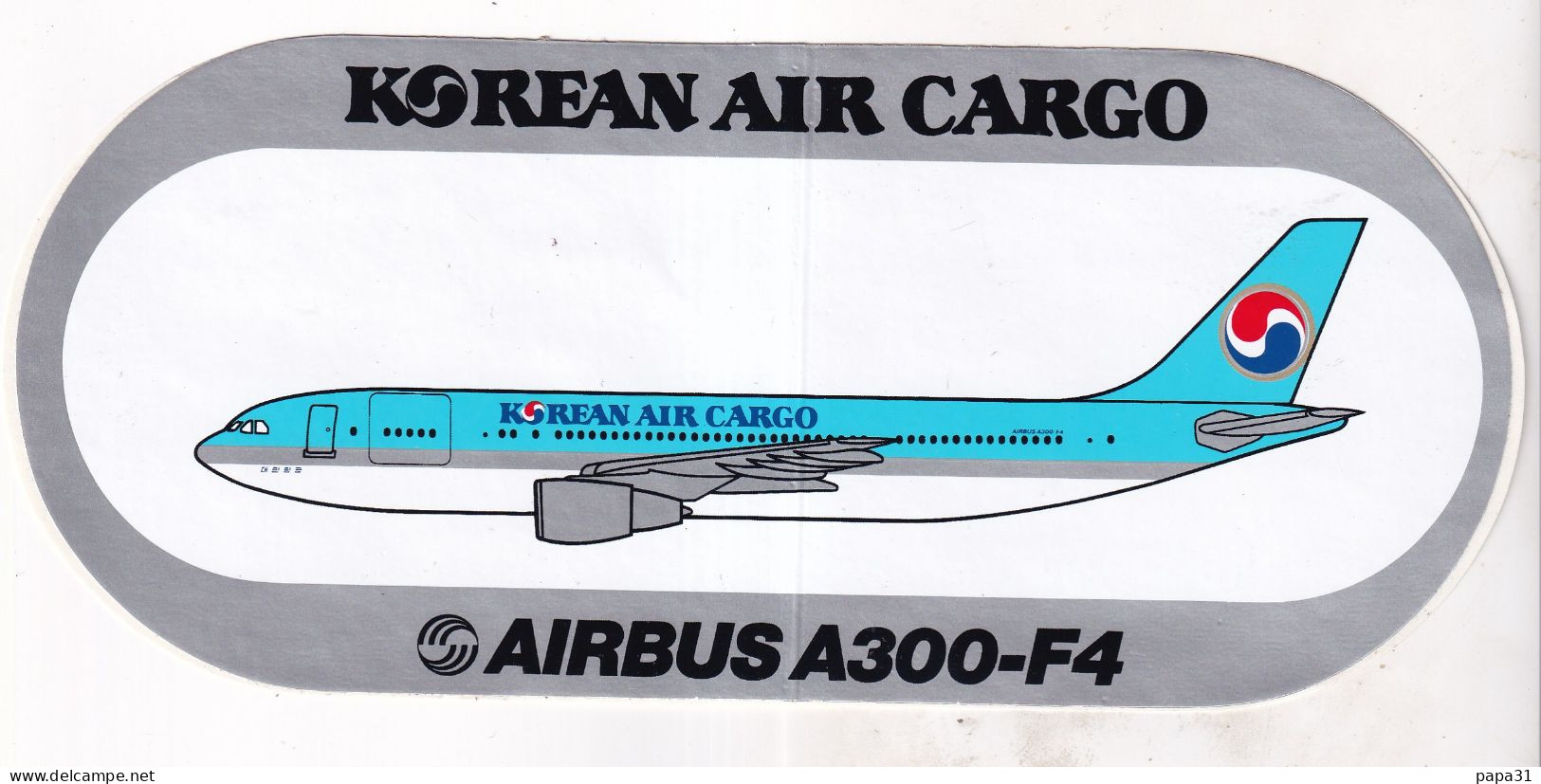 Autocollant Avion -  KOREAN AIR CARGO AIRBUS  A300-F4 - Stickers