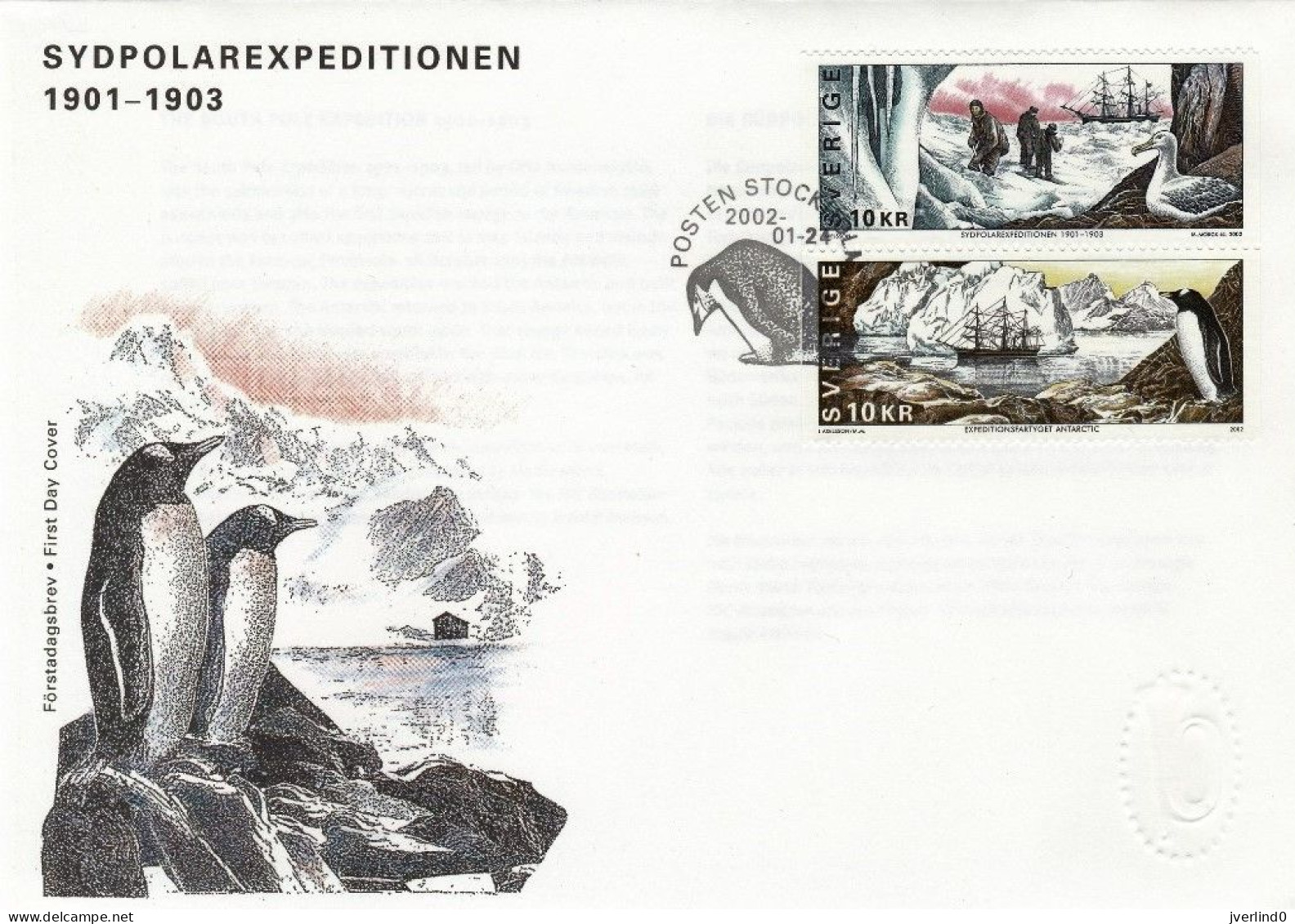 Swedish Antarctic Expedition Nordenskjöld - Stockholm 2002 - Lettres & Documents