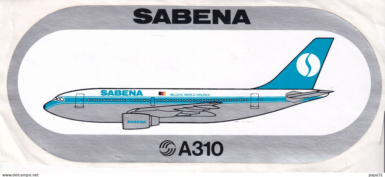 Autocollant Avion -  SABENA   A310 - Aufkleber