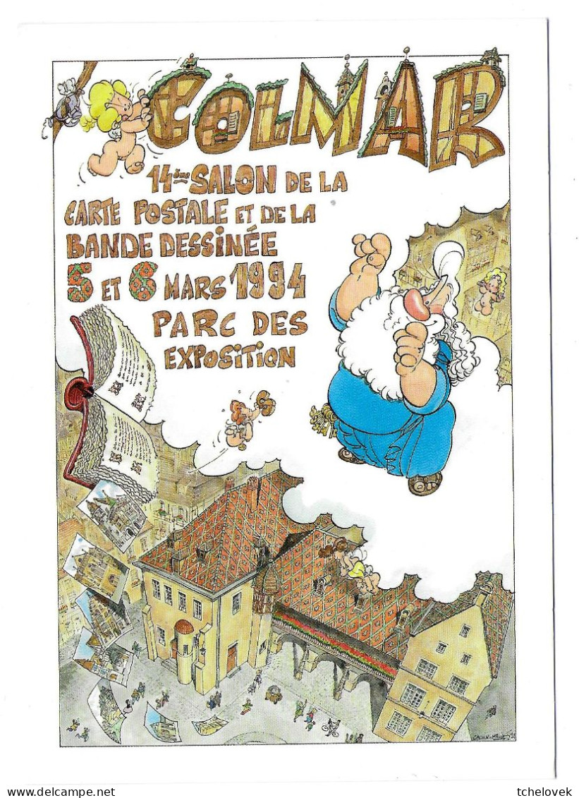 Thèmes. BD. Bandes Dessinees. Salon Carte Postale Et BD Colmar 1994. Tirage 3000 Ex N° 102 - Bandes Dessinées