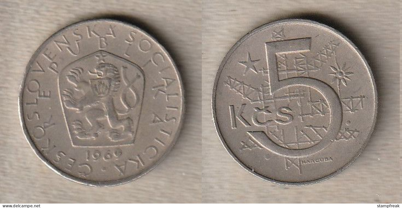 02478) Tschechoslowakei, 5 Kronen 1969 - Tschechoslowakei