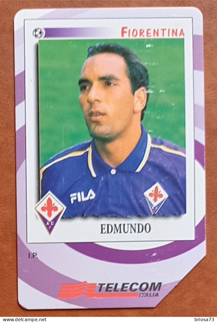 Carte Téléphonique Italie, Panini Calcio .Edmundo, Télécom, Utilisée, Carte Téléphonique. - Públicas Temáticas