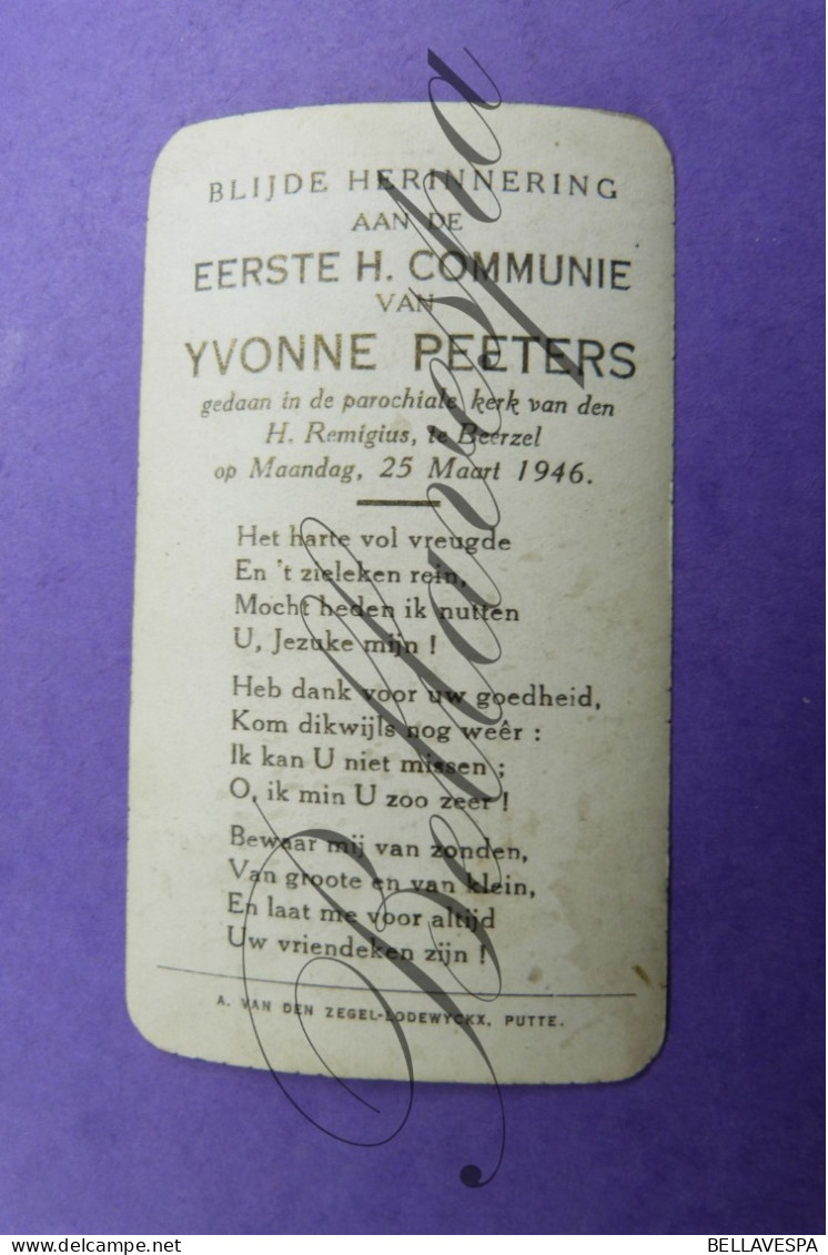 Yvonne PEETERS  Beerzel  1946 - Communion