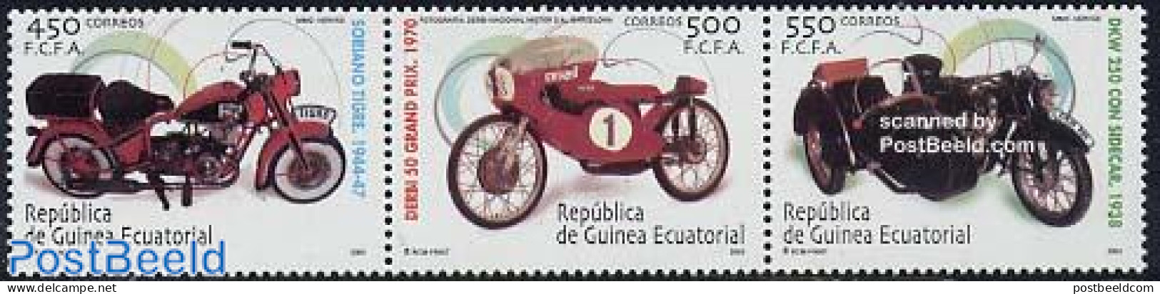 Equatorial Guinea 2003 Motorcycles 3v [::], Mint NH, Transport - Motorcycles - Moto