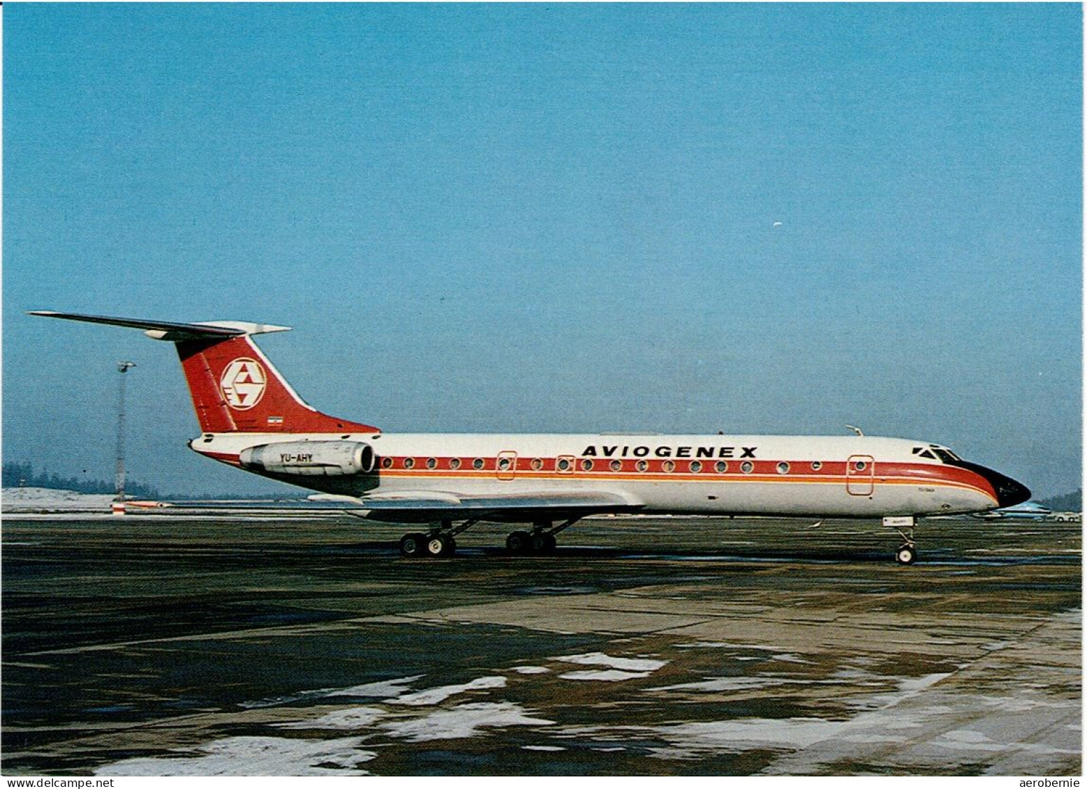 Postkarte AVIOGENEX - Tupolev TU-134 - 1946-....: Era Moderna