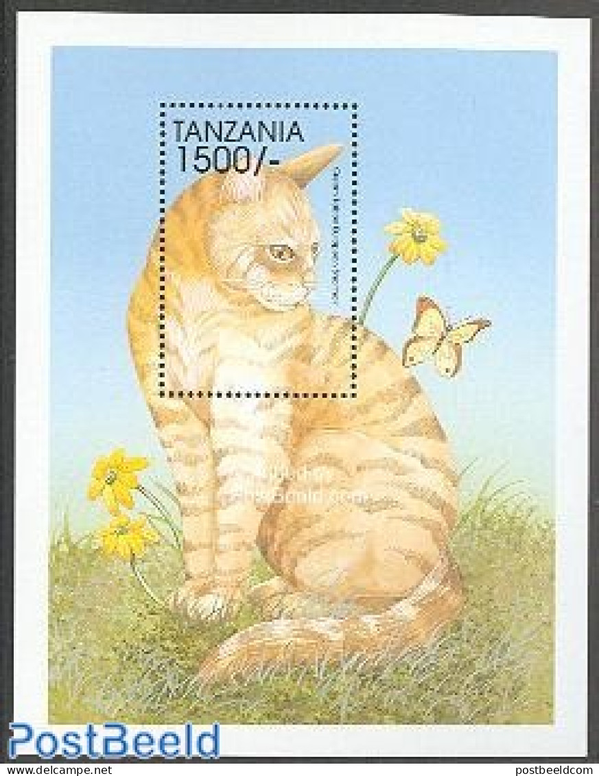 Tanzania 1999 European Shorthair Cat S/s, Mint NH, Nature - Cats - Tanzania (1964-...)