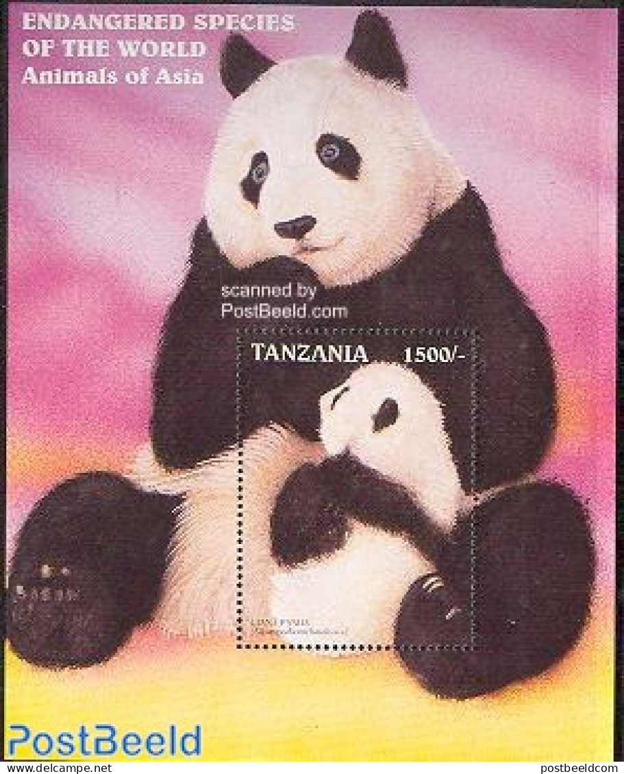 Tanzania 1997 Panda Bear S/s, Mint NH, Nature - Animals (others & Mixed) - Pandas - Tanzania (1964-...)