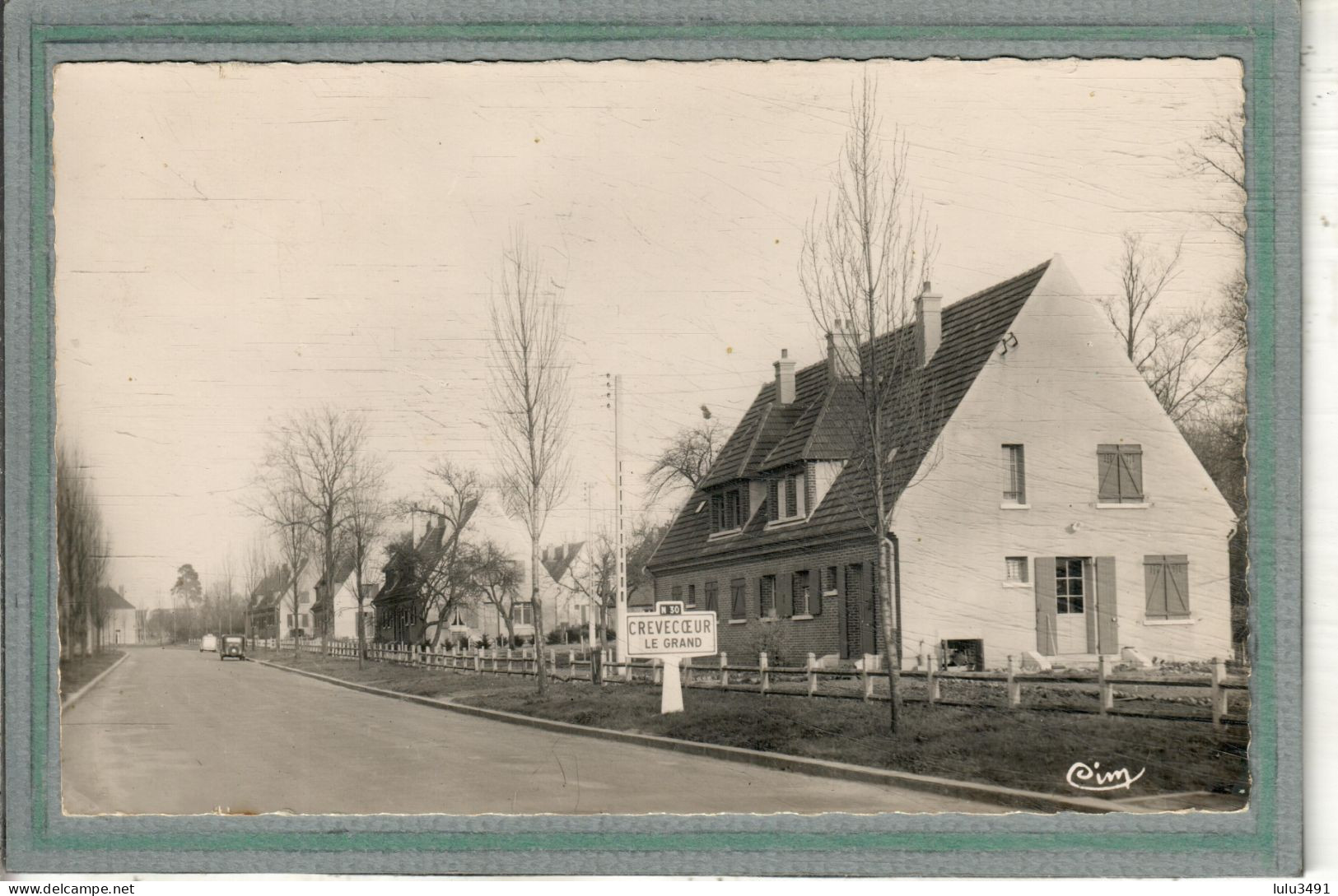 CPPSM Dentelée (60) CREVECOEUR-le-GRAND - Aspect De L'entrée Du Bourg Par La Rue De Marseille - 1959 - Crevecoeur Le Grand