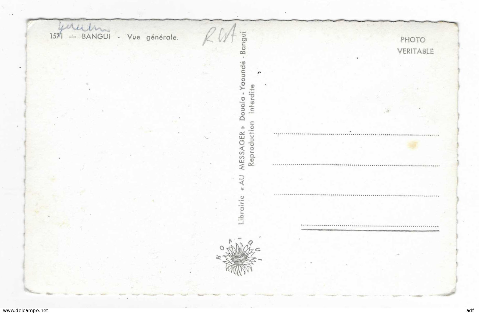 CPSM BANGUI, VUE GENERALE, Format 9 Cm Sur 14 Cm Environ, REPUBLIQUE CENTRAFRICAINE RCA - Centrafricaine (République)