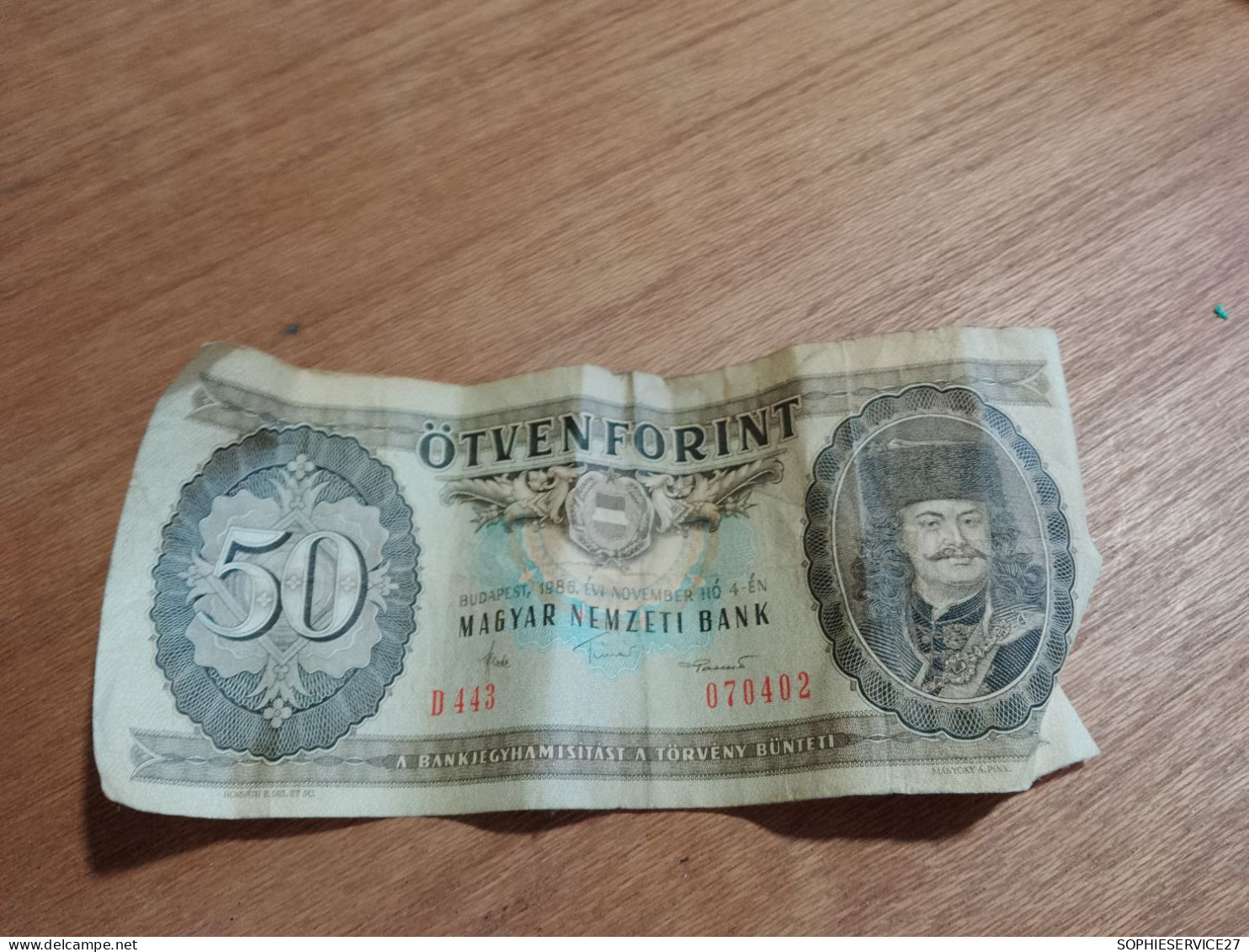 BILLET  HONGRIE 50 OTVENFORINT  / 1986 - Ungarn