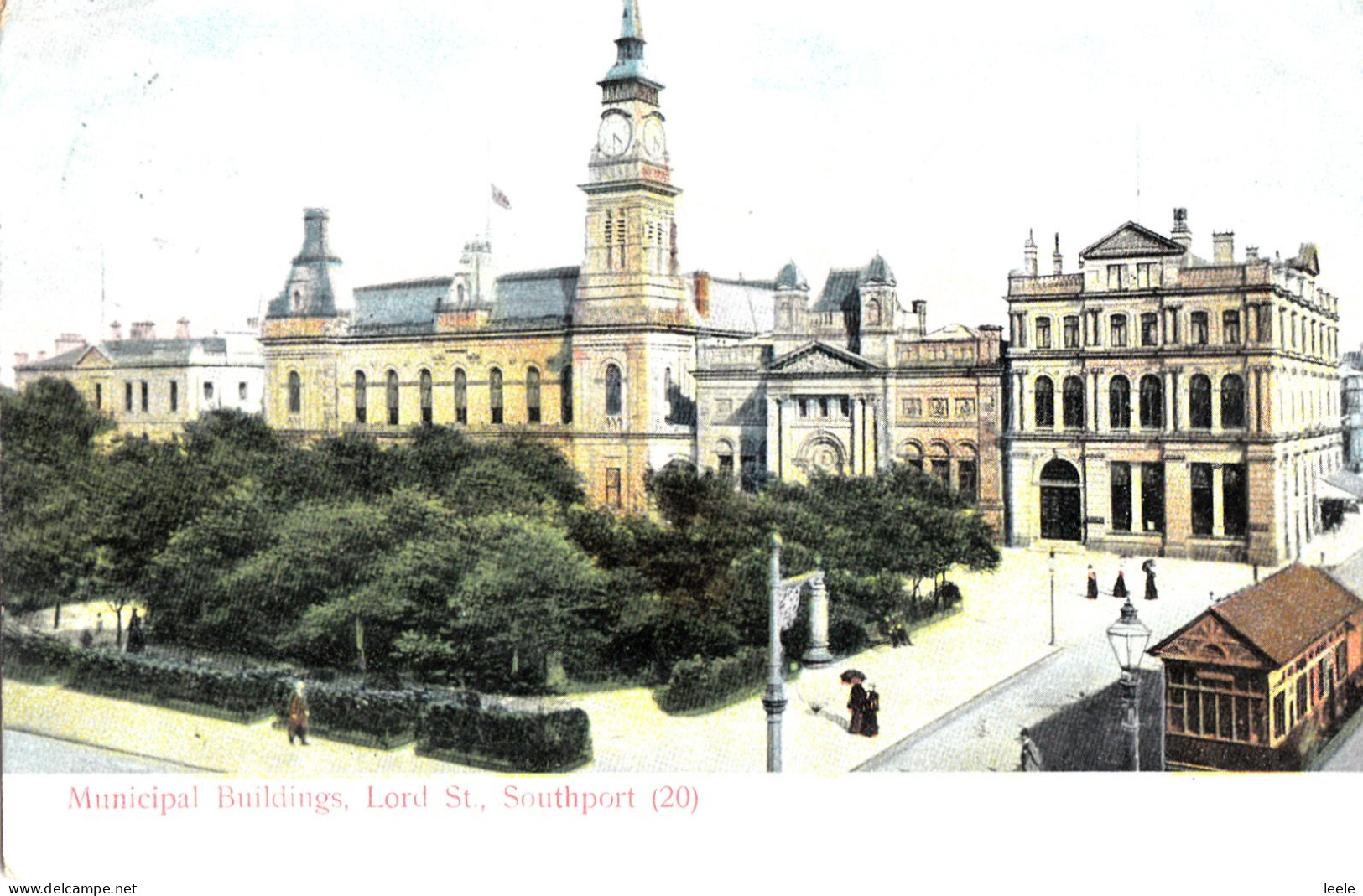 CD73. Vintage Postcard. Municipal Buildings, Lord St. Southport - Southport