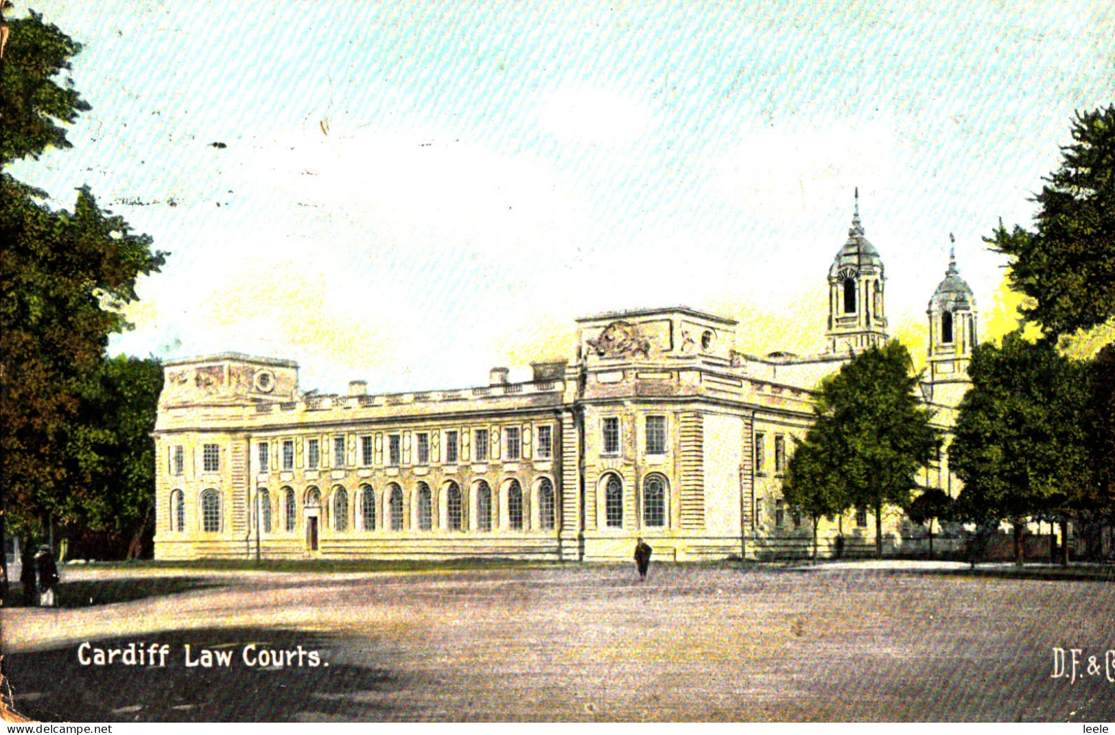 CD08. Vintage Postcard. Cardiff Law Courts, Glamorgan. - Glamorgan