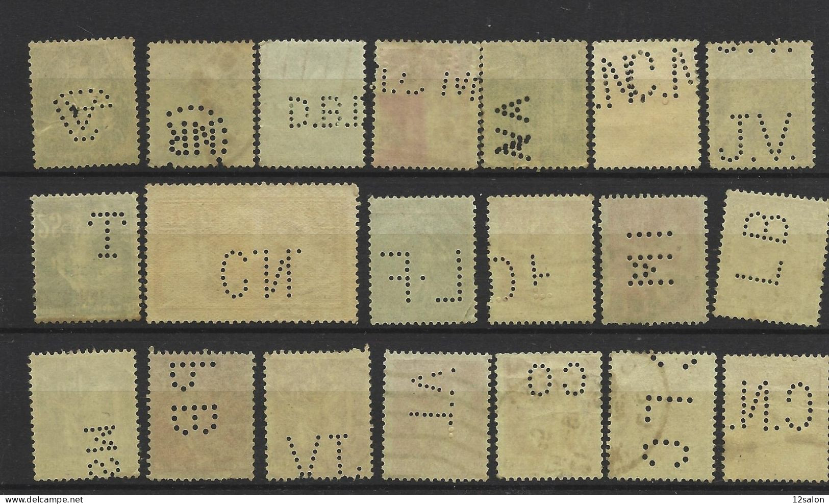 FRANCE TIMBRE LOT 1 PERFORE PERFORES PERFIN PERFINS PERFO PERFORATION PERFORIERT - Gebraucht