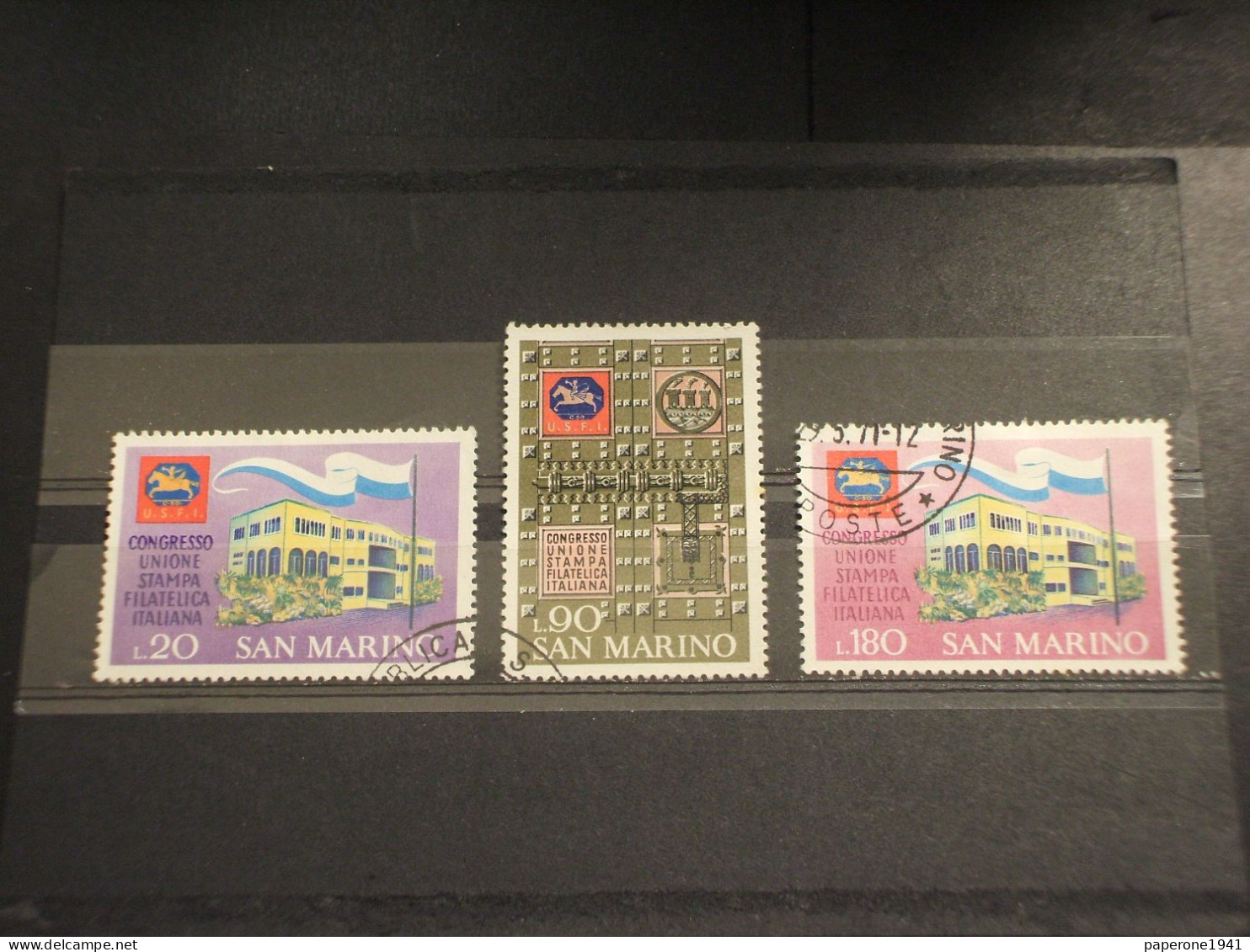 SAN MARINO - 1971 CONGRESSO STAMPA 3 VALORI - TIMBRATI/USED - Oblitérés