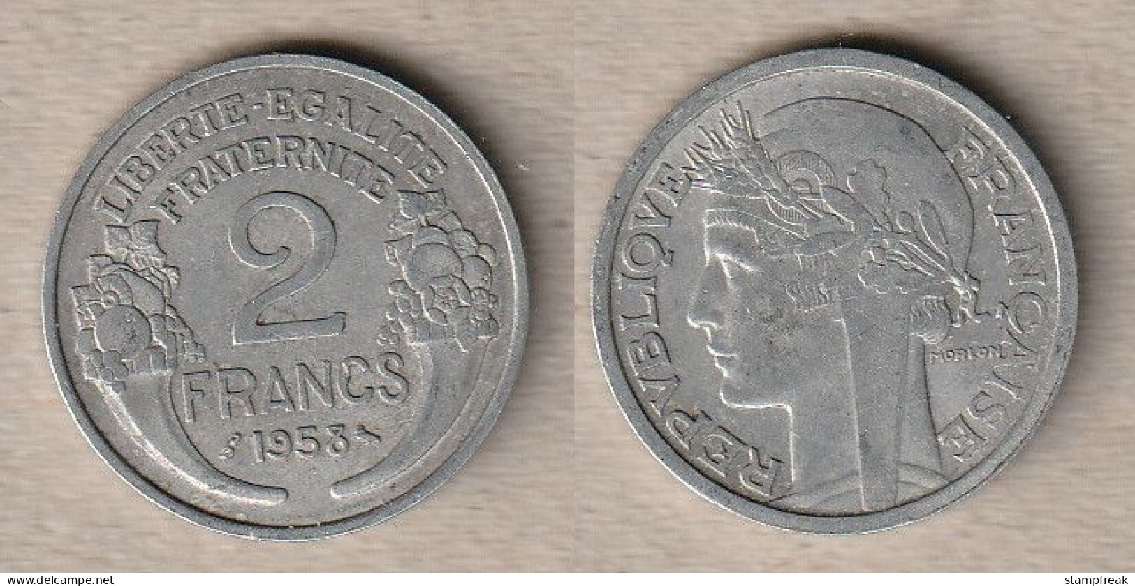 02503) Frankreich, 2 Francs 1958 - 2 Francs