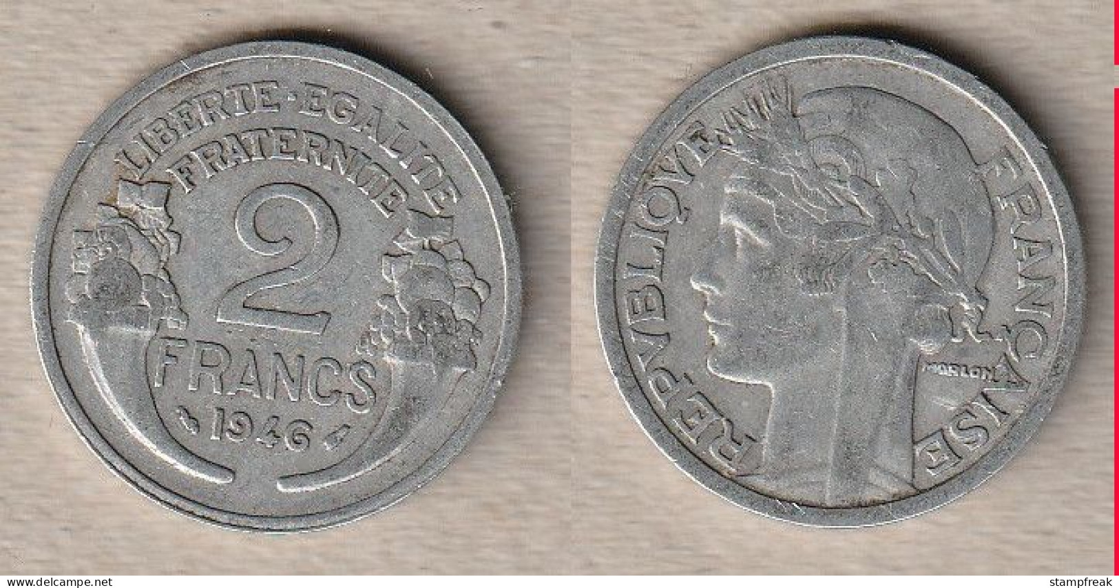 02498) Frankreich, 2 Francs 1946 - 2 Francs