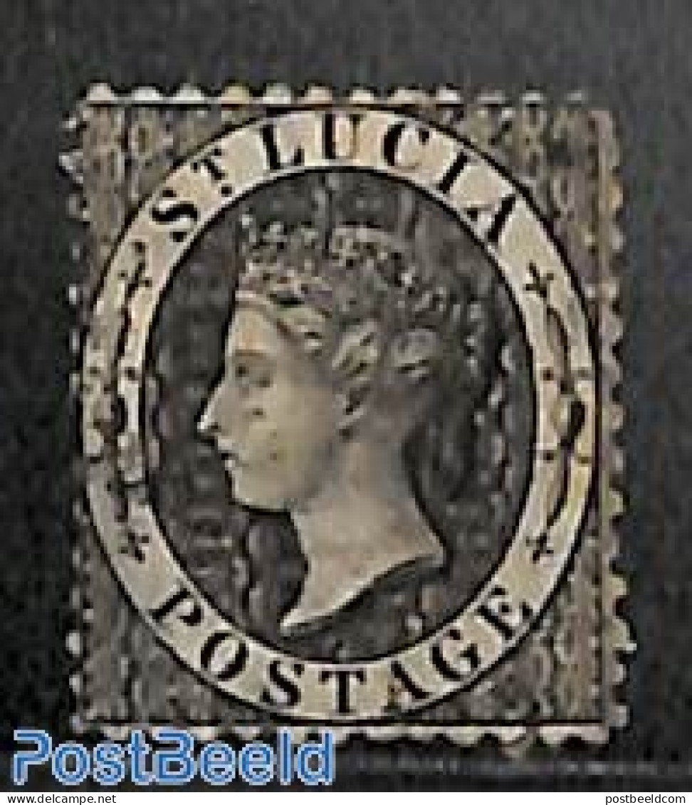Saint Lucia 1864 1d, Perf. 12.5,  Used, Used Stamps - St.Lucia (1979-...)