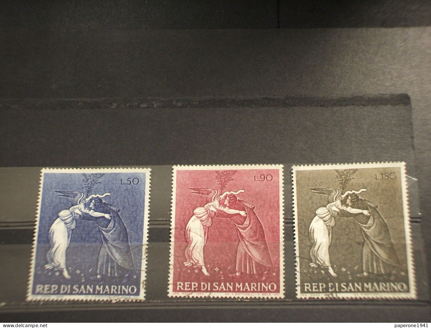 SAN MARINO - 1968 NATALE QUADRI 3 VALORI - TIMBRATI/USED - Gebraucht