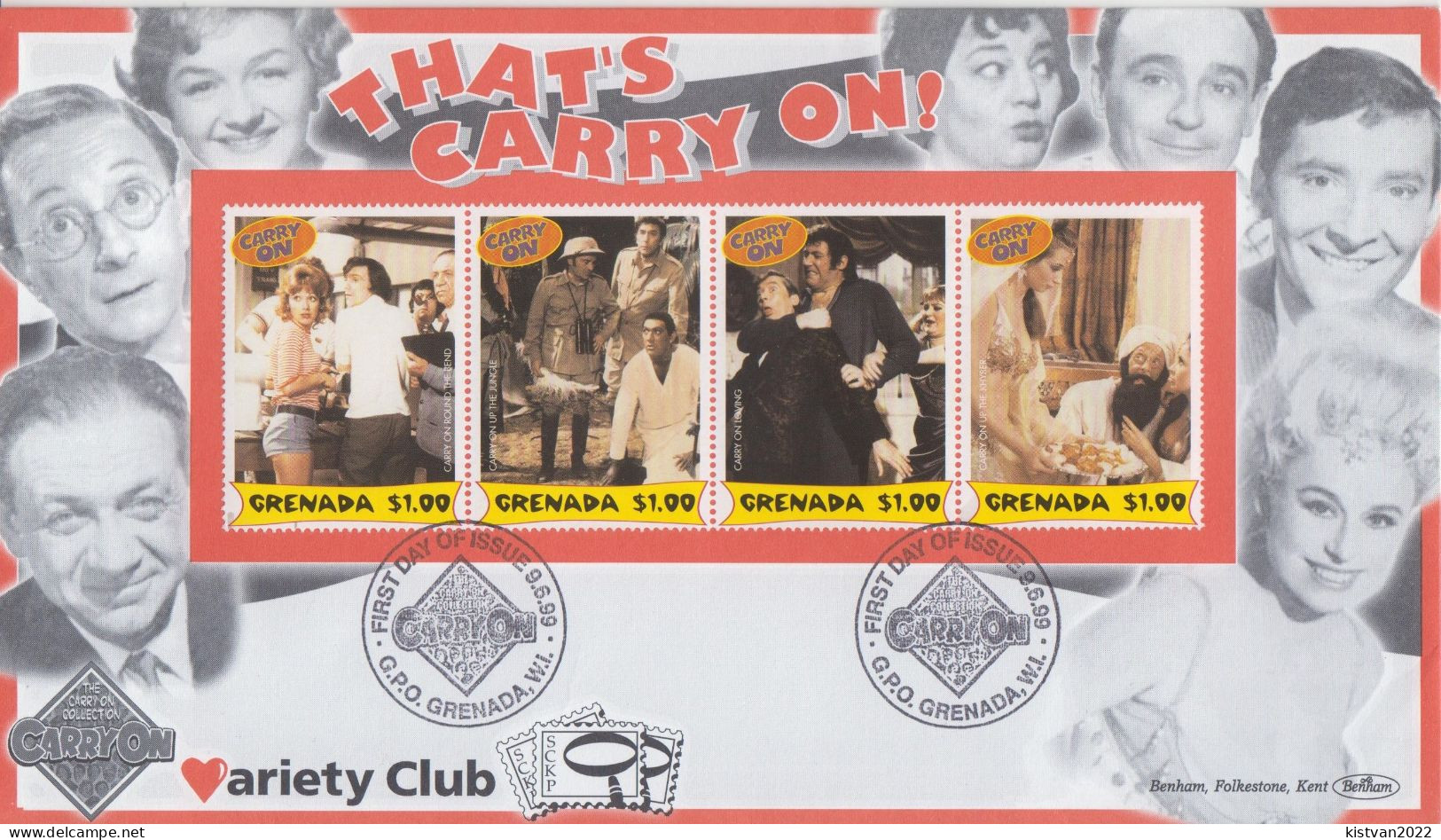 Grenada Stamps On Special Cover - Cinema