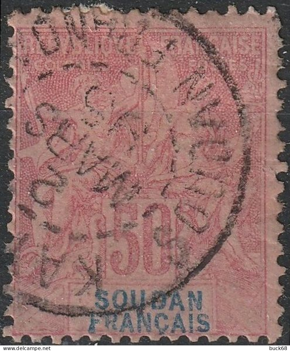 SOUDAN Poste  13 (o )Type Groupe Paix Et Commerce Magnifique Cachet Kayes 2 Mars 1895 (CV 72 €) [ColCla] - Oblitérés