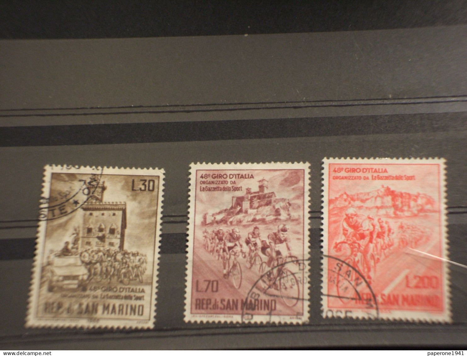 SAN MARINO - 1965 CICLISMO  3 VALORI - TIMBRATI/USED - Used Stamps