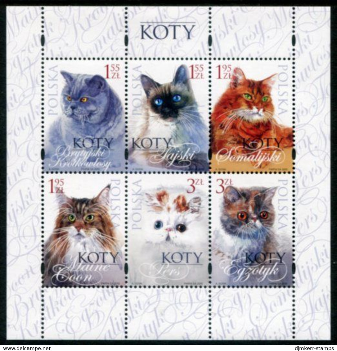 POLAND 2010 Cats Block  MNH / **.  Michel Block 191 - Unused Stamps