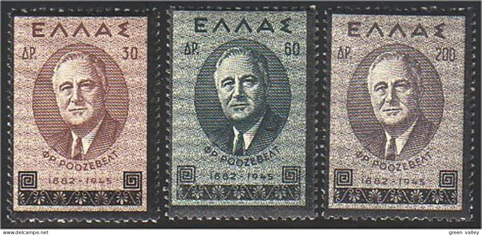 458 Greece Roosevelt * (GRC-32) - Unused Stamps