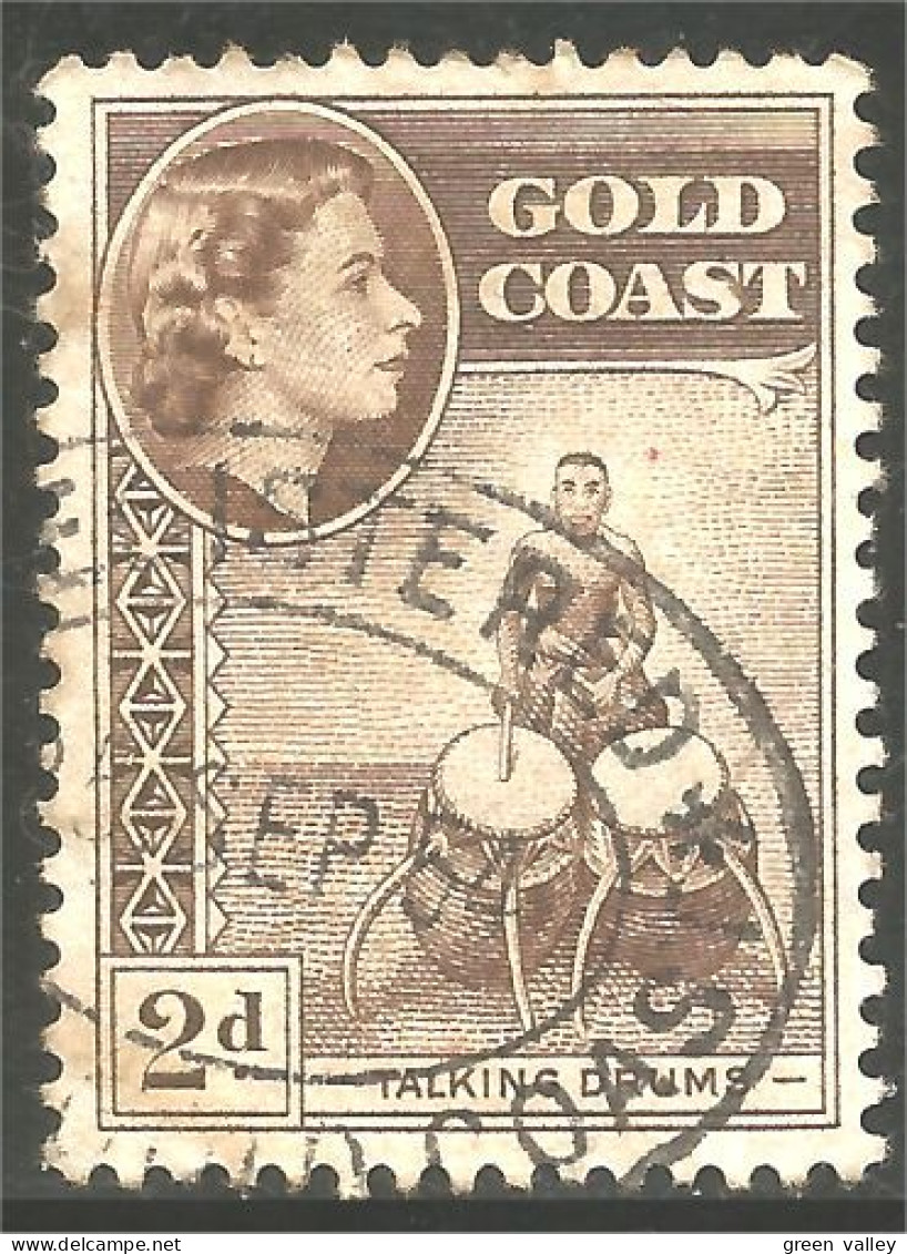 456 Gold Coast 1952 Tam-Tam Tambour Talking Drums (GOL-31a) - Gold Coast (...-1957)