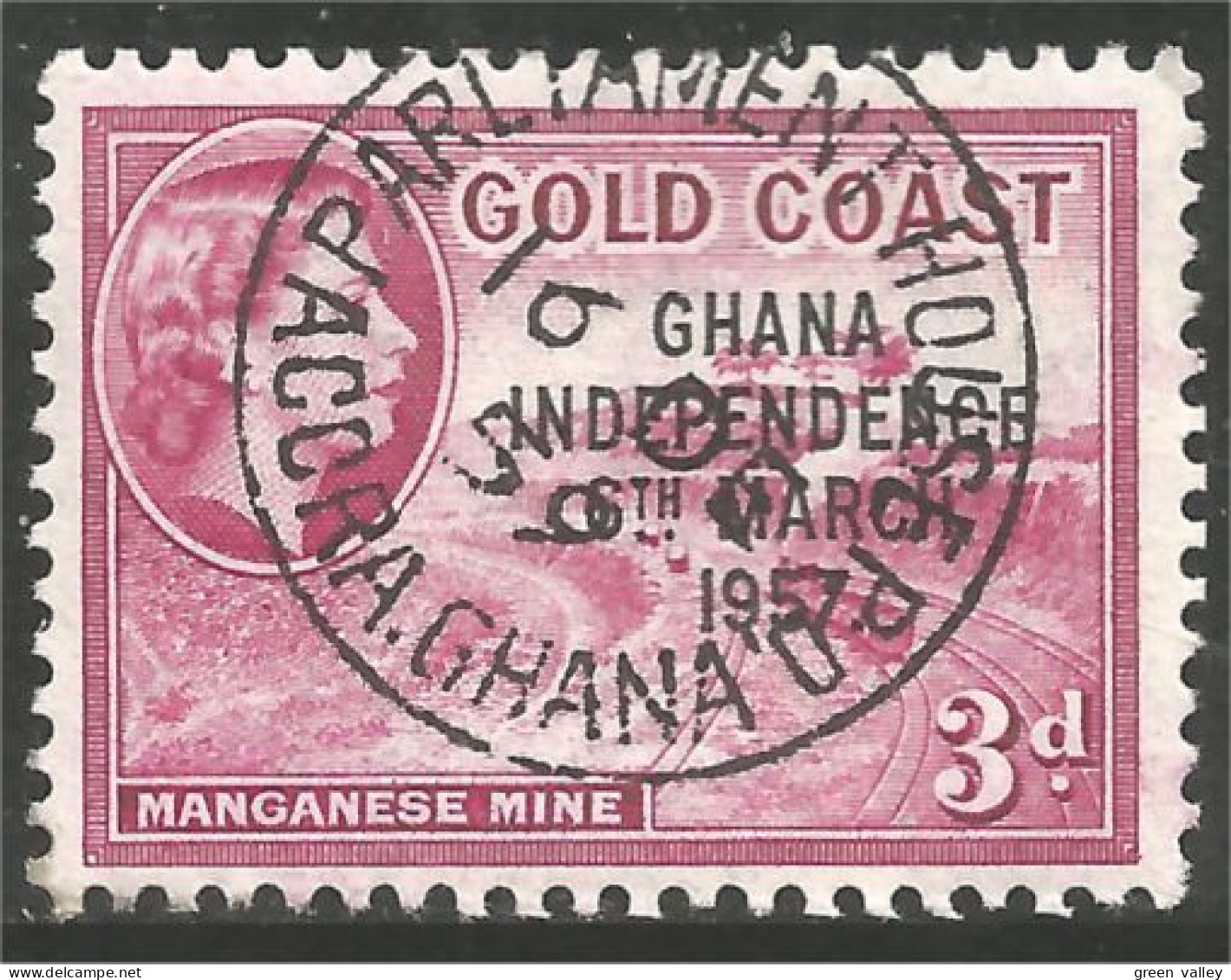 456 Gold Coast Ghana Independence Manganese Mine Train Railroad Railways PARLIAMENT HOUSE (GOL-35) - Côte D'Or (...-1957)