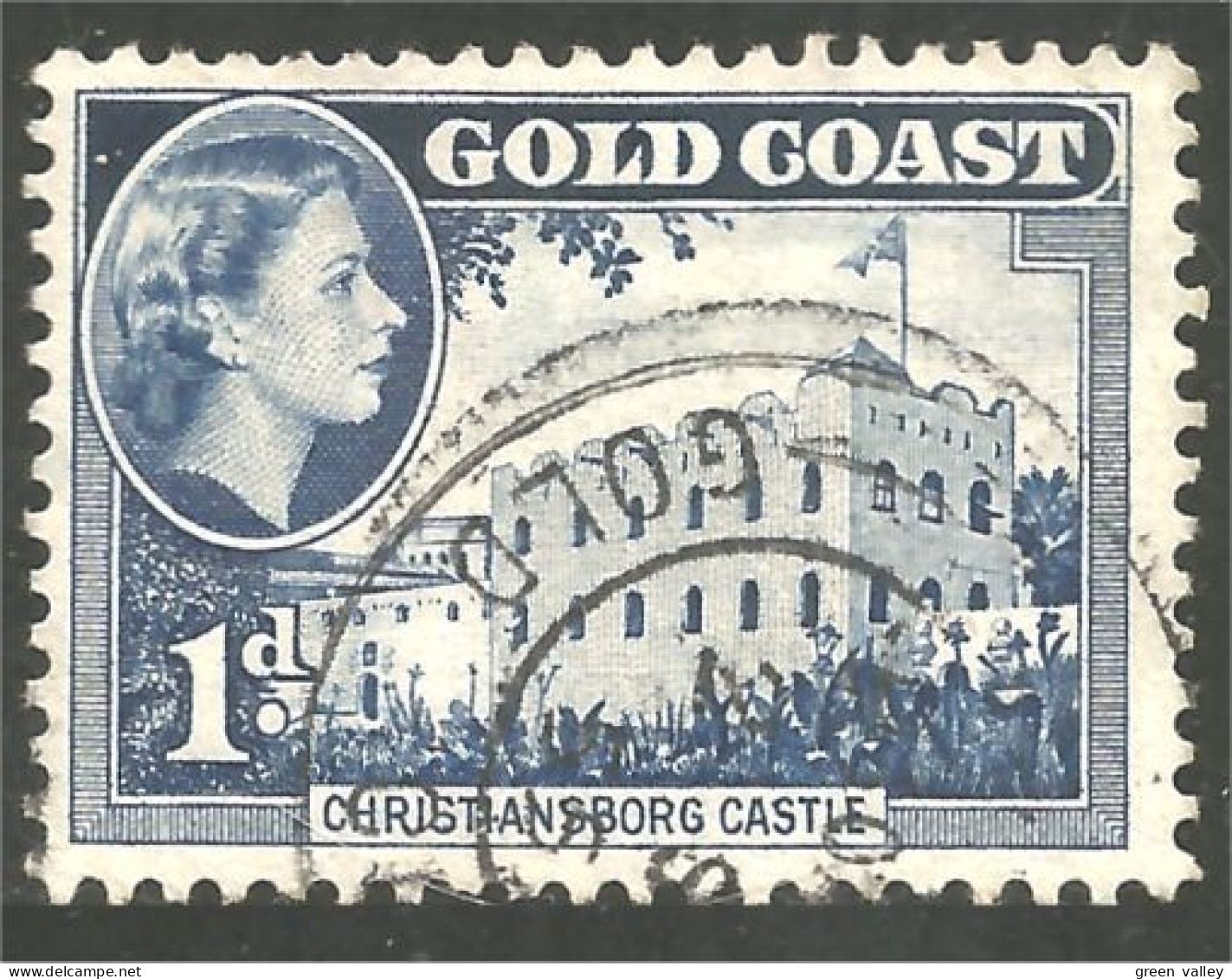 456 Gold Coast 1952 Chateau Christiansborg Castle Elizabeth II (GOL-30) - Costa D'Oro (...-1957)