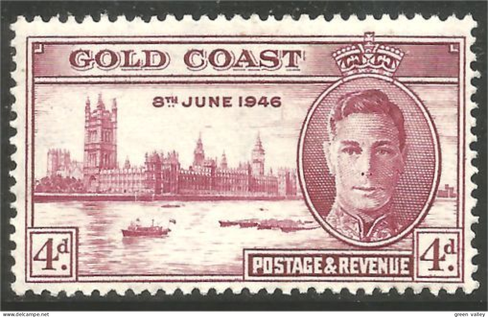 456 Gold Coast 1946 Peace Issue Perf 13.5 X 14 MVLH * Neuf Très Légère (GOL-24) - Côte D'Or (...-1957)