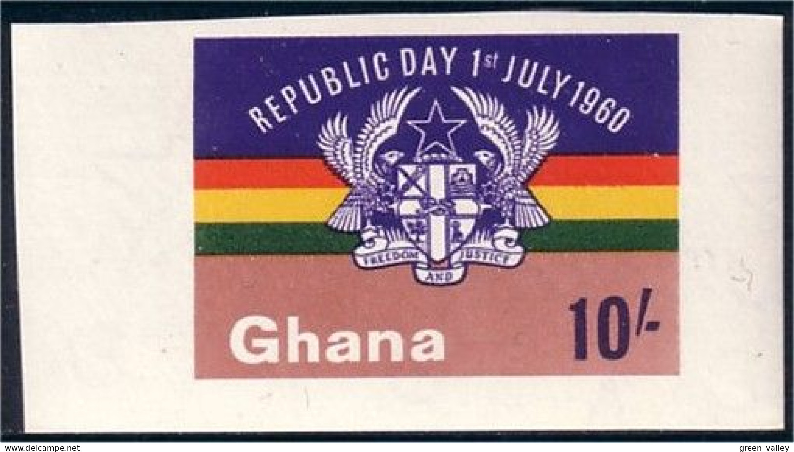 450 Ghana Coat Of Arms Armoiries Non Dentele Imperforate MNH ** Neuf SC (GHA-87) - Sellos