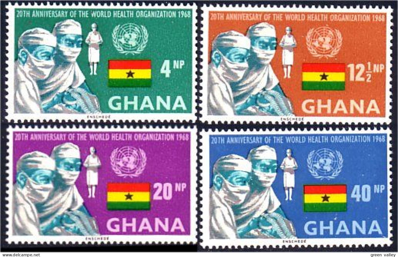 450 Ghana WHO OMS Médecine Nurses Infirmières MNH ** Neuf SC (GHA-21b) - WGO
