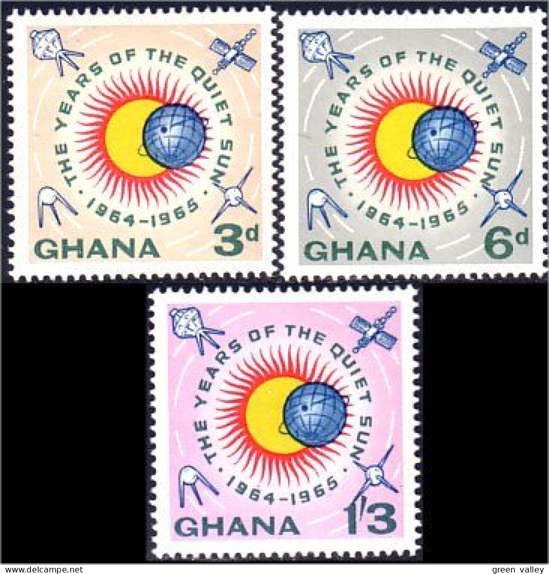 450 Ghana Quiet Sun Soleil Tranquille MNH ** Neuf SC (GHA-12b) - Ghana (1957-...)