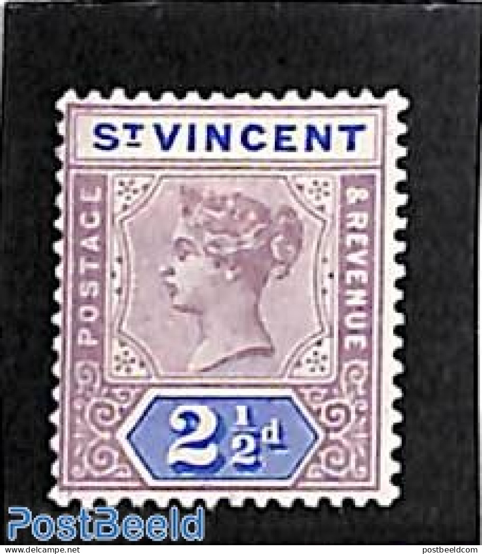 Saint Vincent 1899 2.5d, Stamp Out Of Set, Unused (hinged) - St.Vincent (1979-...)