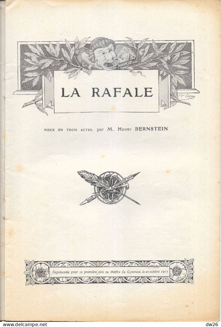 Revue L'Illustration Théâtrale N° 23 (Décembre 1905) Théâtre: Pièce En 3 Actes La Rafale Par Henry Bernstein - Franse Schrijvers