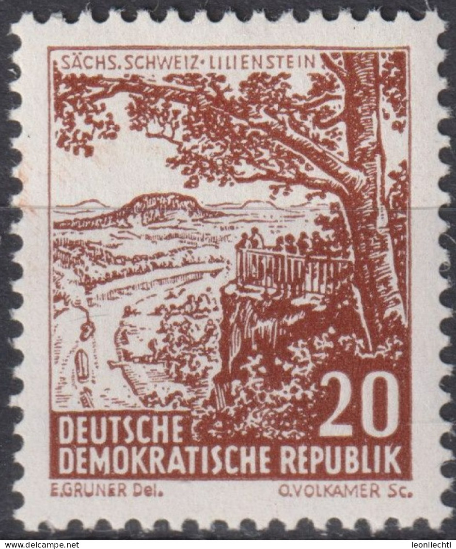1961 DDR, ** Mi:DD 815 Yt:DD 530, Lilienstein, Sächsische Schweiz, Sachsen, - Géographie