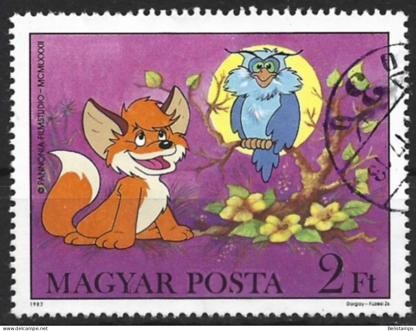 Hungary 1982. Scott #2762 (U) Vuk The Fox Cub And Owl, Cartoon By Attila Dargay - Gebraucht