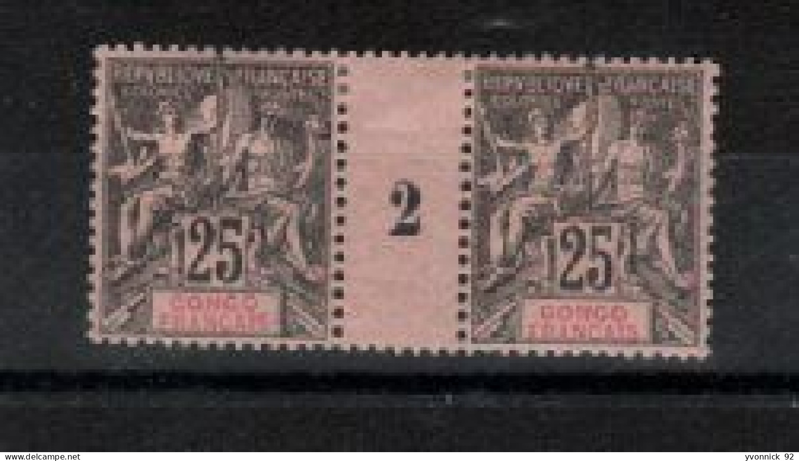 Congo_ 1 Millésimes - 25 C- (1892 )_ N°10 - Other & Unclassified