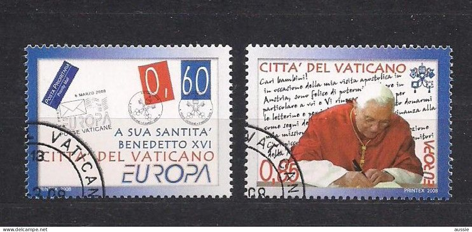 Vatican Vatikaanstad 2008 Yvertn° 1454-1455 (°) Oblitéré Used Cote 4,50 Euro CEPT Europa - 2008