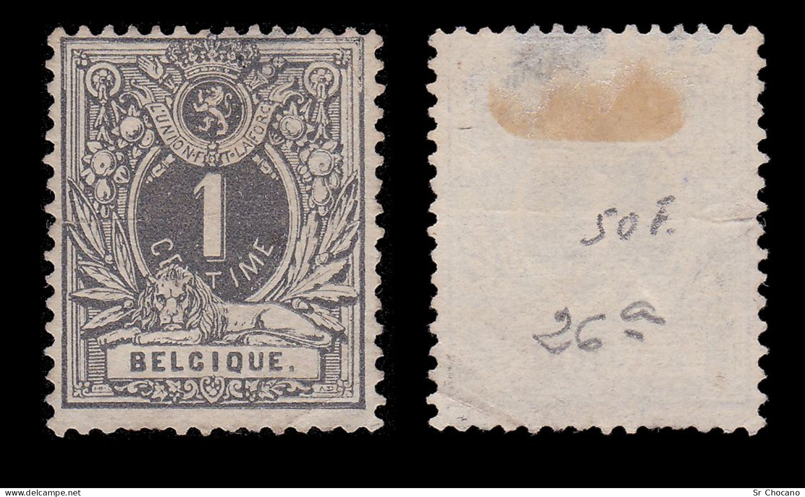 BELGIUM.1881.King Leopold II.1c.SCOTT 40.MNG - 1869-1888 Lion Couché