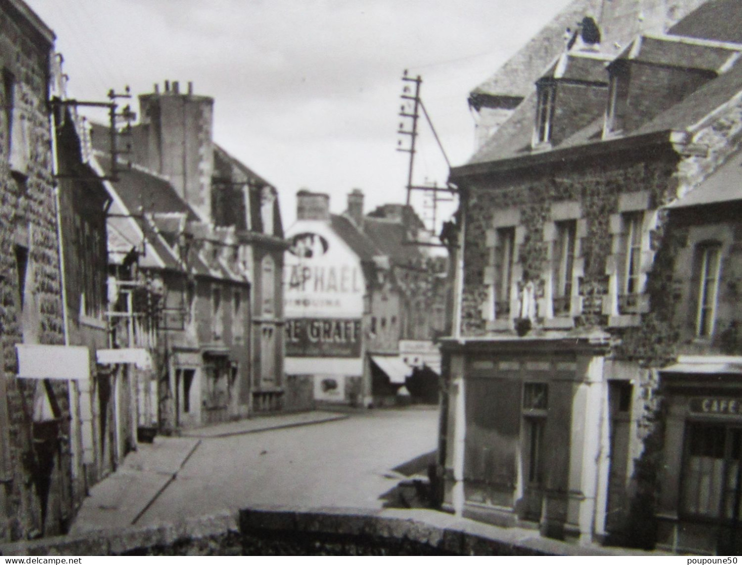 CP 22 Côtes Du Nord CHATELAUDREN Plouagat - Le Café " Du Maquis " Pont Du Leff - Réclame RAPHAEL Apéritif 1950 - Châtelaudren