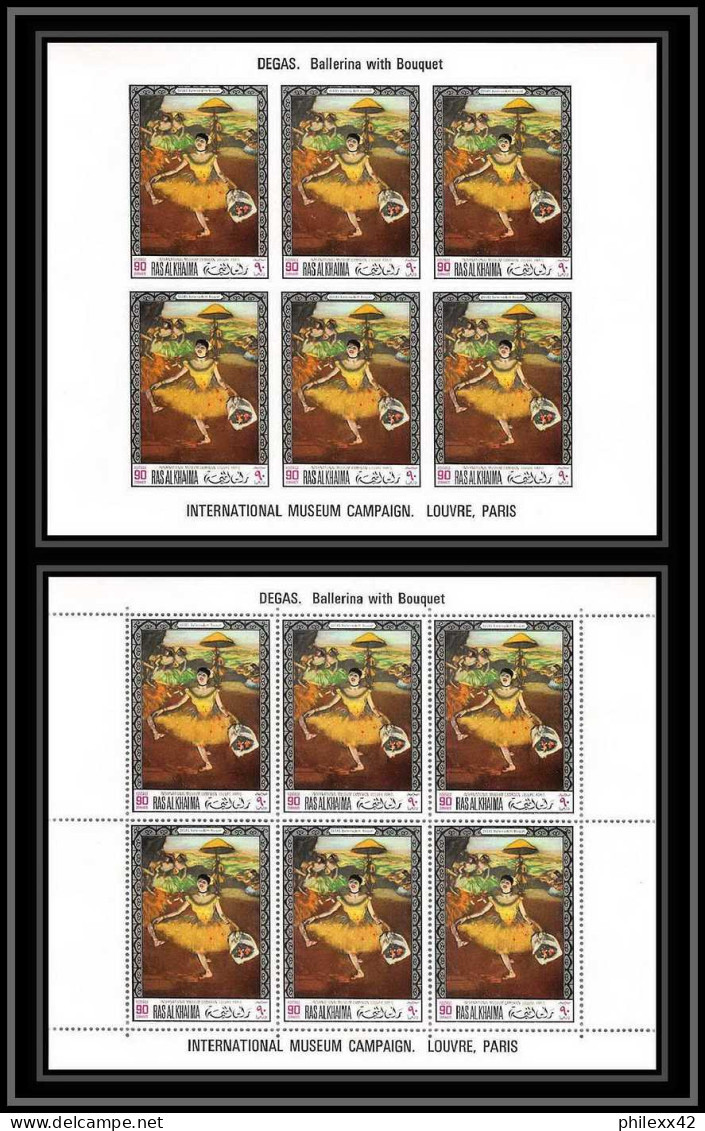 533c Ras Al Khaima MNH ** N° 239 A / B Edgar Degas Peinture (painting) Feuilles (sheets) Non Dentelé (Imperf) - Sonstige & Ohne Zuordnung