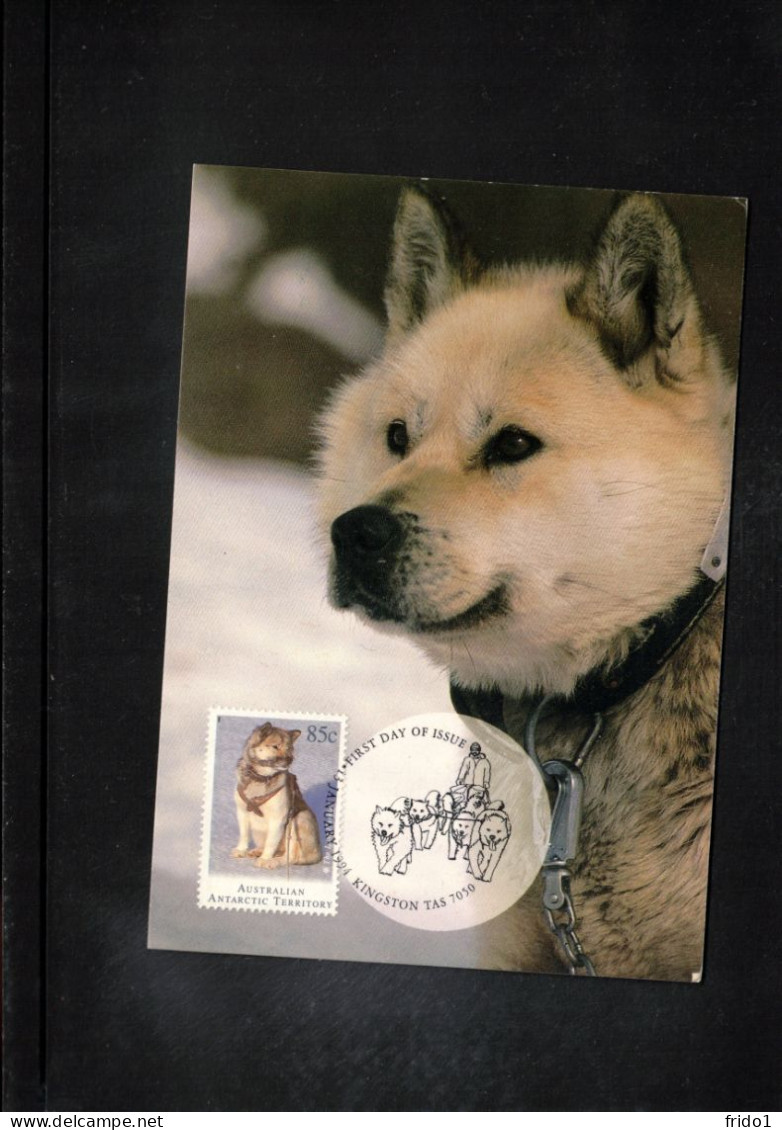 Australian Antarctic Territory 1995 Antarctica - Base Casey -Helicopter Cargo Flights - Huskies Interesting Signed Cover - Onderzoeksstations