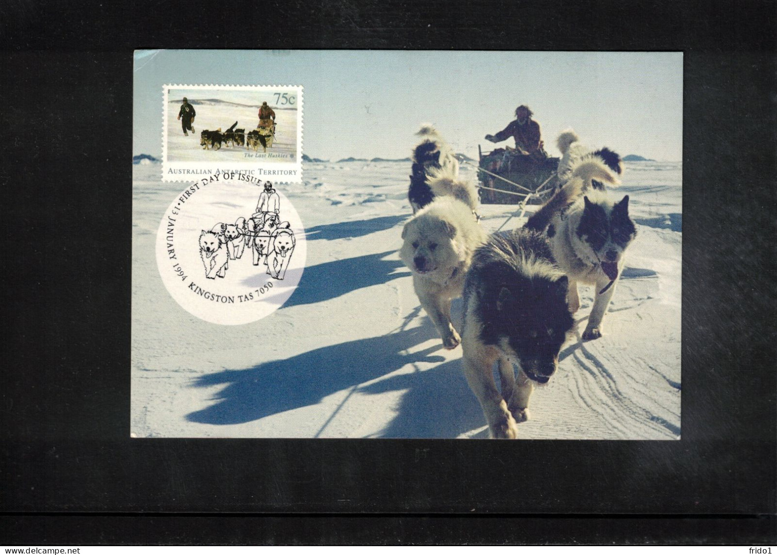 Australian Antarctic Territory 1994 Antarctica - Base Casey - Helicopter Mail From Ice Edge - Huskies Interesting Cover - Bases Antarctiques
